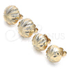 Arete Dormilona 02.100.0124 Oro Laminado, Diamantado, Tono Dorado