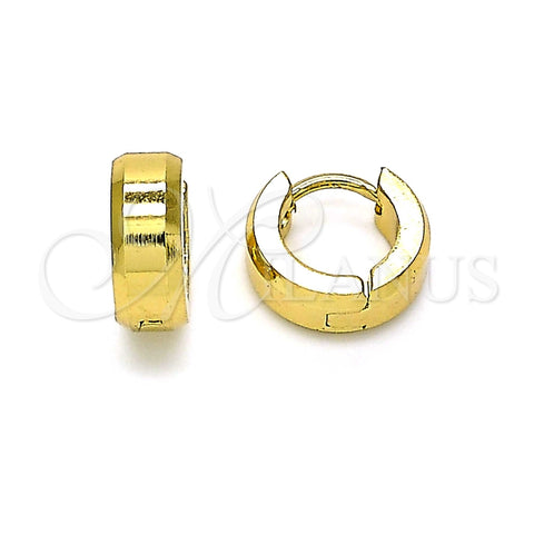 Argolla Huggie 02.255.0005.1.10 Acero Inoxidable, Pulido, Tono Dorado