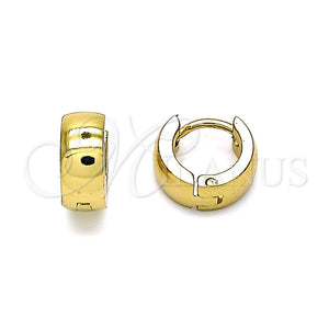 Argolla Huggie 02.255.0008.1.10 Acero Inoxidable, Pulido, Tono Dorado