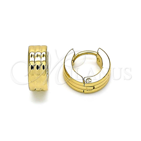 Argolla Huggie 02.255.0009.1.10 Acero Inoxidable, Pulido, Tono Dorado