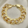 Pulsera Básica 03.331.0143.10 Oro Laminado, Pulido, Tono Dorado (20 MM Thickness, 10 Inches Length)