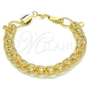 Pulsera Básica 03.331.0153.09 Oro Laminado, Pulido, Tono Dorado (11 MM Thickness, 9 Inches Length)