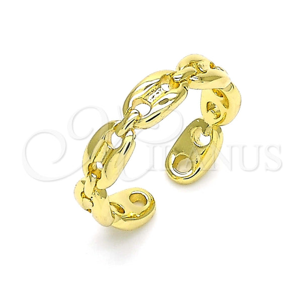 Anillo Elegante 01.341.0035 Oro Laminado, Diseño de Puff Mariner, Pulido, Tono Dorado (Talla Unica)