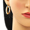 Argolla Mediana 02.170.0309.30 Oro Laminado, Diamantado, Tono Dorado