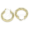 Argolla Mediana 02.170.0309.30 Oro Laminado, Diamantado, Tono Dorado