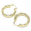 Argolla Mediana 02.170.0309.30 Oro Laminado, Diamantado, Tono Dorado