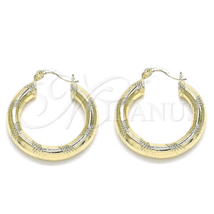 Argolla Mediana 02.170.0309.30 Oro Laminado, Diamantado, Tono Dorado