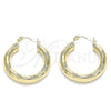 Argolla Mediana 02.170.0309.30 Oro Laminado, Diamantado, Tono Dorado