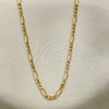 Gargantilla Basica 04.32.0025.16 Oro Laminado, Diseño de Figaro, Pulido, Tono Dorado (03 MM Thickness, 16 Inches Length)