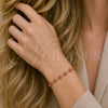 Pulsera Elegante 03.63.2212.3.08 Oro Laminado, Diseño de Ojo Griego, Resinado Rojo, Tono Dorado (Grosor 05 MM, 8 Pulgadas de Largo)