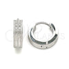 Argolla Huggie 02.384.0011.12 Acero Inoxidable, Mate, Tono Plateado