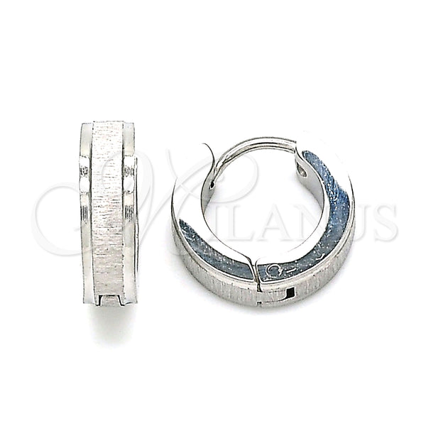 Argolla Huggie 02.384.0012.12 Acero Inoxidable, Mate, Tono Plateado
