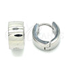 Argolla Huggie 02.384.0018.12 Acero Inoxidable, Pulido, Tono Plateado