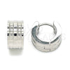 Argolla Huggie 02.384.0019.12 Acero Inoxidable, Pulido, Tono Plateado