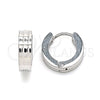 Argolla Huggie 02.384.0020.12 Acero Inoxidable, Pulido, Tono Plateado