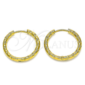 Argolla Huggie 02.384.0021.20 Acero Inoxidable, Pulido, Tono Dorado