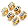 Argolla Huggie 02.384.0032.12 Acero Inoxidable, con Multicolor Cristal, Pulido, Tono Dorado