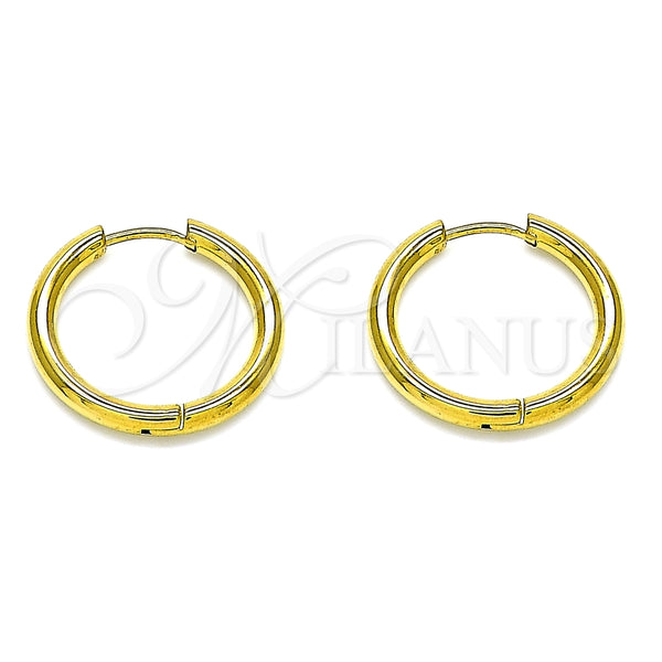 Argolla Huggie 02.384.0037.1.20 Acero Inoxidable, Pulido, Tono Dorado
