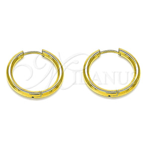 Argolla Huggie 02.384.0037.1.20 Acero Inoxidable, Pulido, Tono Dorado