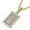 Dije Religioso 05.351.0176 Oro Laminado, Diseño de San Judas, Pulido, Tres Tonos