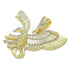 Dije Elegante 05.351.0119.1 Oro Laminado, Diseño de Águila, Pulido, Tono Dorado