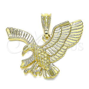 Dije Elegante 05.351.0119.1 Oro Laminado, Diseño de Águila, Pulido, Tono Dorado