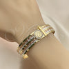 Aro Semanario 07.253.0005.05 Oro Laminado, Diseño de San Benito, con Blanca Cristal, Diamantado, Tres Tonos (02 MM Thickness, Size 5 (2.50 Diameter))