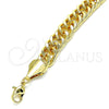Pulsera Básica 03.331.0183.09 Oro Laminado, Pulido, Tono Dorado (10 MM Thickness, 9 Inches Length)