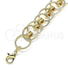 Pulsera Básica 03.331.0184.08 Oro Laminado, Pulido, Tono Dorado (16 MM Thickness, 8 Inches Length)
