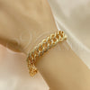 Pulsera Básica 03.331.0186.09 Oro Laminado, Pulido, Tono Dorado (15 MM Thickness, 9 Inches Length)