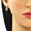 Argolla Huggie 02.210.0492.15 Oro Laminado, con Blanca Zirconia Cubica, Pulido, Tono Dorado