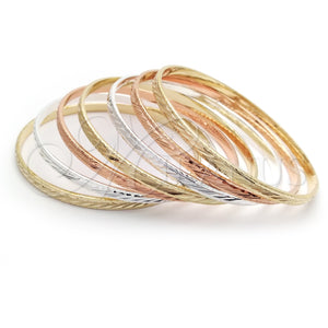 Aro Semanario 07.07.0002.05 Chapa de Oro, Diamantado, Tres Tonos (04 MM Thickness, Size 5 (2.50 Diameter))