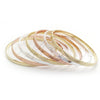 Aro Semanario 07.07.0006.05 Chapa de Oro, Diamantado, Tres Tonos (04 MM Thickness, Size 5 (2.50 Diameter))
