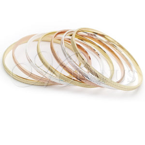 Aro Semanario 07.07.0007.05 Chapa de Oro, Diamantado, Tres Tonos (04 MM Thickness, Size 5 (2.50 Diameter))