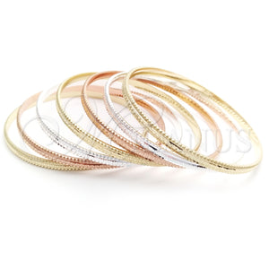 Aro Semanario 07.07.0008.05 Chapa de Oro, Diamantado, Tres Tonos (04 MM Thickness, Size 5 (2.50 Diameter))