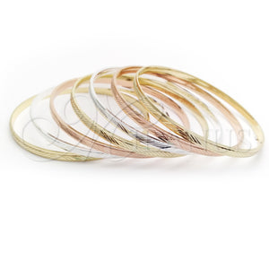 Aro Semanario 07.07.0009.05 Chapa de Oro, Diamantado, Tres Tonos (04 MM Thickness, Size 5 (2.50 Diameter))