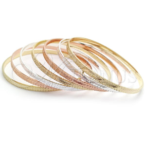 Aro Semanario 07.07.0018.06 Chapa de Oro, Diamantado, Tres Tonos (04 MM Thickness, Size 6 (2.75 Diameter))