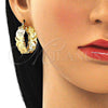 Argolla Mediana 02.160.0016.30 Oro Laminado, Diseño de Besos y Abrazos, Pulido, Tono Dorado