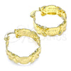 Argolla Mediana 02.160.0016.30 Oro Laminado, Diseño de Besos y Abrazos, Pulido, Tono Dorado