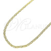 Gargantilla Basica 04.213.0213.18 Oro Laminado, Diseño de Mariner, Pulido, Tono Dorado (03 MM Thickness, 18 Inches Length)