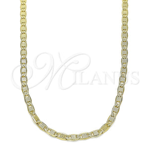 Gargantilla Basica 04.213.0213.18 Oro Laminado, Diseño de Mariner, Pulido, Tono Dorado (03 MM Thickness, 18 Inches Length)