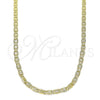 Gargantilla Basica 04.213.0213.18 Oro Laminado, Diseño de Mariner, Pulido, Tono Dorado (03 MM Thickness, 18 Inches Length)