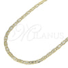 Gargantilla Basica 04.213.0214.18 Oro Laminado, Diseño de Mariner, Pulido, Tono Dorado (03 MM Thickness, 18 Inches Length)