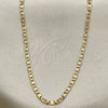 Gargantilla Basica 04.213.0214.18 Oro Laminado, Diseño de Mariner, Pulido, Tono Dorado (03 MM Thickness, 18 Inches Length)