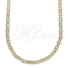 Gargantilla Basica 04.213.0214.18 Oro Laminado, Diseño de Mariner, Pulido, Tono Dorado (03 MM Thickness, 18 Inches Length)