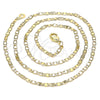 Gargantilla Basica 04.213.0217.18 Oro Laminado, Diseño de Mariner, Pulido, Tono Dorado (02 MM Thickness, 18 Inches Length)