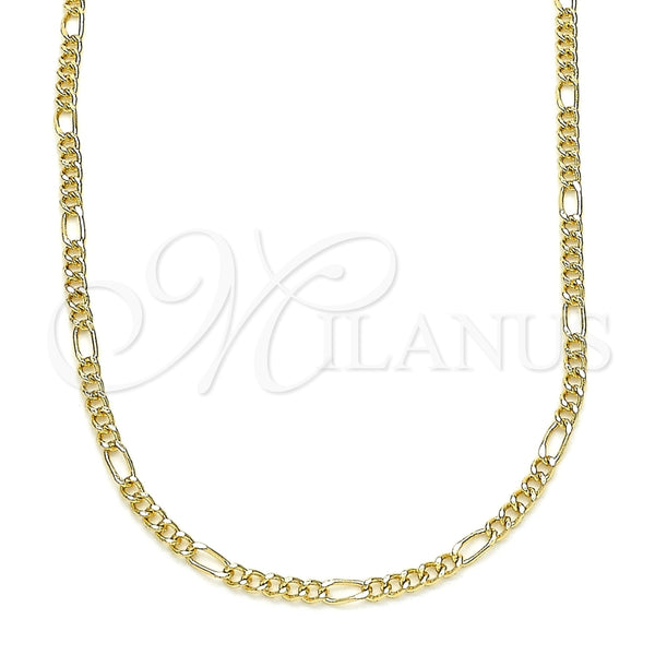 Gargantilla Basica 04.213.0218.18 Oro Laminado, Pulido, Tono Dorado (02 MM Thickness, 18 Inches Length)