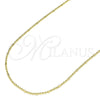 Gargantilla Basica 04.213.0222.18 Oro Laminado, Pulido, Tono Dorado (01 MM Thickness, 18 Inches Length)