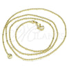 Gargantilla Basica 04.213.0222.18 Oro Laminado, Pulido, Tono Dorado (01 MM Thickness, 18 Inches Length)