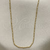 Gargantilla Basica 04.213.0222.18 Oro Laminado, Pulido, Tono Dorado (01 MM Thickness, 18 Inches Length)